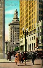 Downtown Oakland California CA UNP Unused Linen Postcard picture