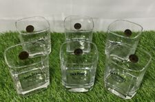 Jack Daniels Glasses Set Of 6 1914 Gold Medal London Crystal Lowball Square picture