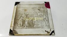 NSI Glass Magic Lantern Slide Photo COW STATUE CRFOWD WITH ARMS OUTSTRETCHED picture
