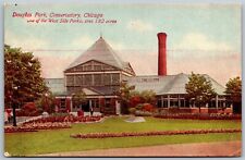 Vtg Chicago Illinois IL Douglas Park Conservatory West Side 1910s View Postcard picture