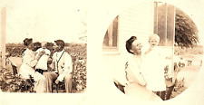 1912 KINGSBURG CALIFORNIA COUPLE WITH BABY DUAL PHOTO RPPC POSTCARD P1253 picture