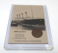 Authenticated Ink R.M.S. OLYMPIC 1911 Lincoln Head Coin & Card, 2 1/2