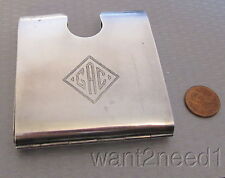 1920s art deco Elgin American Sterling Silver Cigarette Case hinged pocket mono picture