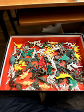 big lot of Vintage 1960's Dinosaur Prehistoric figures Plastic playset picture