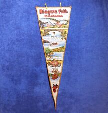 Vtg 1960s NIAGARA FALLS CANADA Travel Tourist Souvenir Vertical 27 X 9 Pennant picture