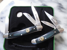 Remington 3 Blade Stockman 2 Blade Peanut Pocket Knife Set Micarta Folders New picture