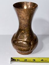 Antique Hammered Copper Vase Arts & Crafts Vase Hammered Copper Vase 6.25” Tall picture