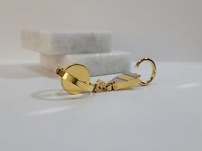 Vintage Wind Sailor Custom Spinner Key Fob Chained, Pull, Gold/Silver/Black  picture