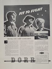 1942 The DORR Company Fortune WW2 Print Ad Q3 War Camp Sanitation Soldiers ARMY picture