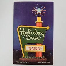 Scottsboro AL Alabama Holiday Inn Luminated Sign At Night Vintage Postcard US 72 picture
