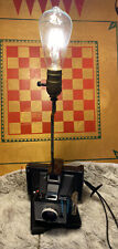 Polaroid Land Camera Lamp Vintage Wood Brass Edison Bulb Upcycled Handmade picture