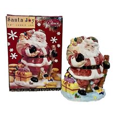 Vintage Gibson Christmas Cookie Jar Santa Claus with Toys Gifts  picture