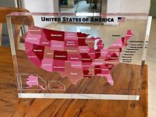 Premium Acrylic USA Map - Ideal for Teachers & Students - 8.30