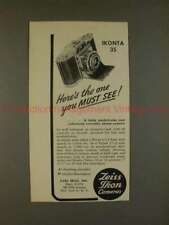 1950 Zeiss Ikon Ikonta 35 Camera Ad - One You Must See picture