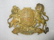 Vintage Old Rare Hand Crafted Brass British English Monogram Small Wall Plate picture