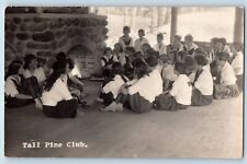 Bennington NH Postcard RPPC Photo Tall Pine Club Girls Camp Fireplace 1922 picture