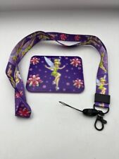 Disney's Tinkerbell landscape lanyard with card holder for pins, tickets, ID picture