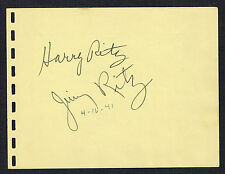Harry Ritz (d. 1986) & Jimmy Ritz (d. 1985) signed autograph 4x5 Album Page A1 picture