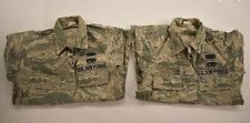 2 Women Digital Air Force Multi-Pocket Uniform Camo Utility Field Shirt Jacket picture