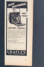Print Ad Graflex Cameras 1950 Life Magazine 6in x3in Century Graphic picture