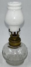 Antique LITTLE HARRY'S NIGHT LAMP Miniature Oil + Burner Chimney 1877 Smith 1-15 picture