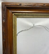 Antique Eastlake Style Walnut Carved Wood Lemon Gilt Deep Well Frame Fits 18