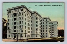 Milwaukee WI-Wisconsin, Cudahy Apartments, Antique, Vintage 1912 Postcard picture