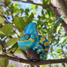【In-Stock】Animal Heavenly Body Chamaeleo Blue Veiled Chameleon Statue picture