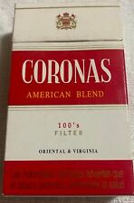 Vintage Coronas 100’s Filter Cigarette Cigarettes Cigarette Paper Box Empty picture