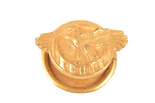 Antique Lapel Button Hole Pin with Eagle Work Service Medal picture