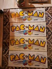 4 ORIGINAL 1980 PAC-MAN COIN-OP ARCADE MARQUEE -  MIDWAY A BALLY CO. Fair Cond. picture