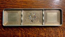 Antique Tiffany Studios New York # 1159 Abalone Pen Tray:Aged Golden Gilt Patina picture