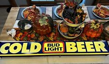 Vintage Anheuser Busch Cold Beer Bud Light Lighted Sign Works Nice L👀k🔥🔥 picture
