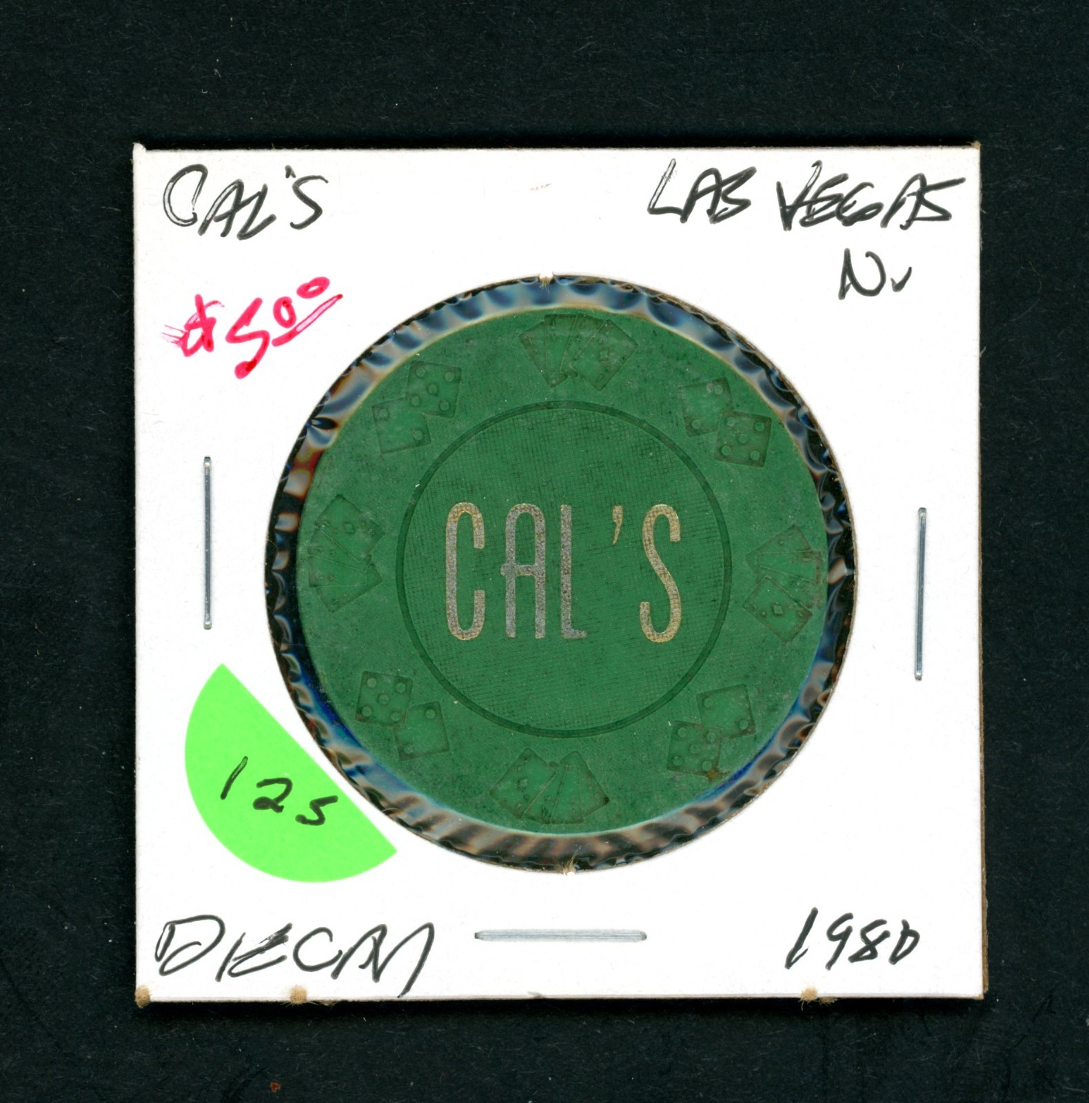 Scarce $5.00 Cal's Las Vegas, Nevada Casino Chip Scarce $5.00 Cal's Las Vegas, Nevada Casino Chip