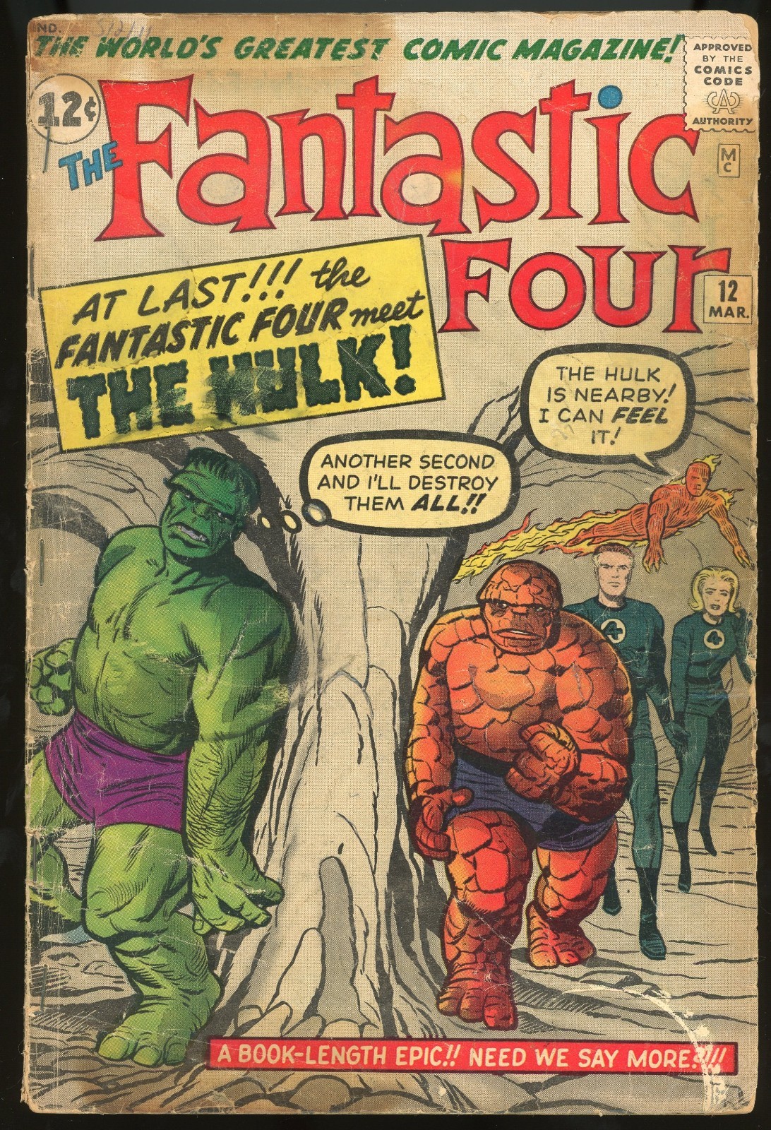 Fantastic Four #12 Marvel Comics March 1963 (FA-complete copy)-RareCo