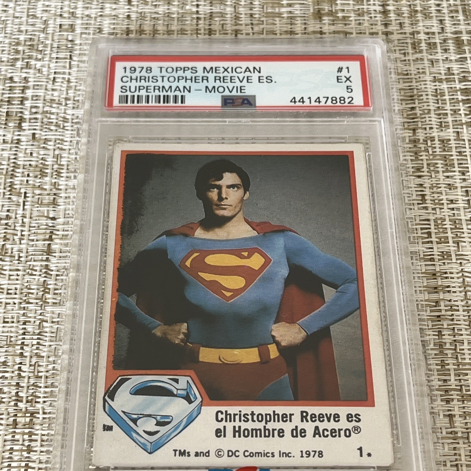 1978 Topps PSA 5Mexican Superman The Movie Mexican #1 Versión On Spanish 1978 Topps PSA 5Mexican Superman The Movie Mexican #1 Versión On Spanish