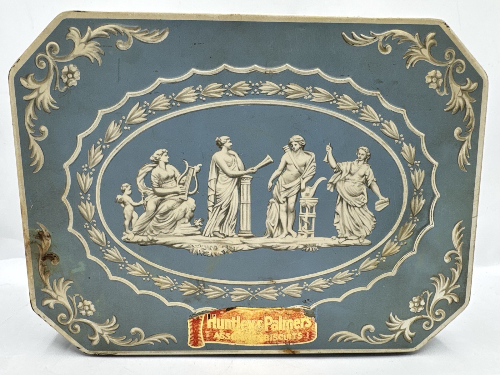 Vintage Huntley and Palmer Biscuit Tin Wedgwood Casket Unusual Rare Vintage Huntley and Palmer Biscuit Tin Wedgwood Casket Unusual Rare