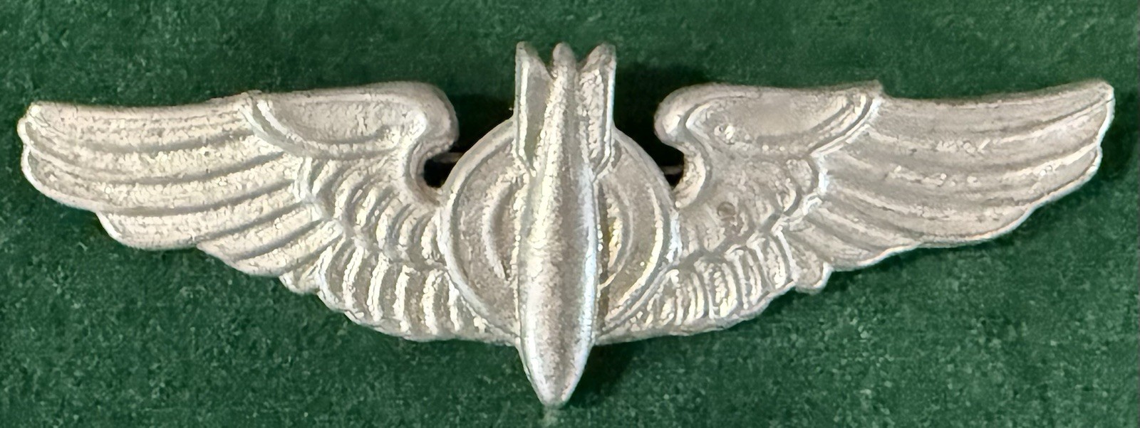 Rare Original WWII U.S. Army Air Corps Lead POW Made Wing, Stalag Luft #1, 1944