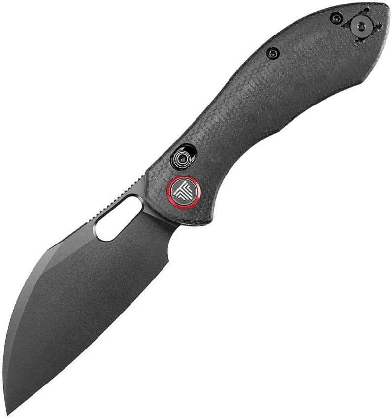 TRIVISA Batwing-BM/S Crossbar Lock Black Micarta Folding 14C28N Knife JM10SBM14