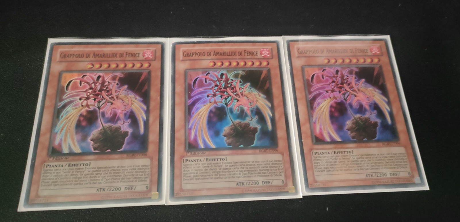 Playset 3x Phoenixian Cluster Amaryllis - Super Rare - Yu-Gi-Oh ITA