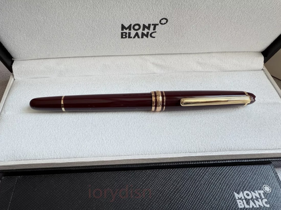SALE Montblanc 163 Burgundy Red Rollerball Pen Gold Trim Luxury New In Box