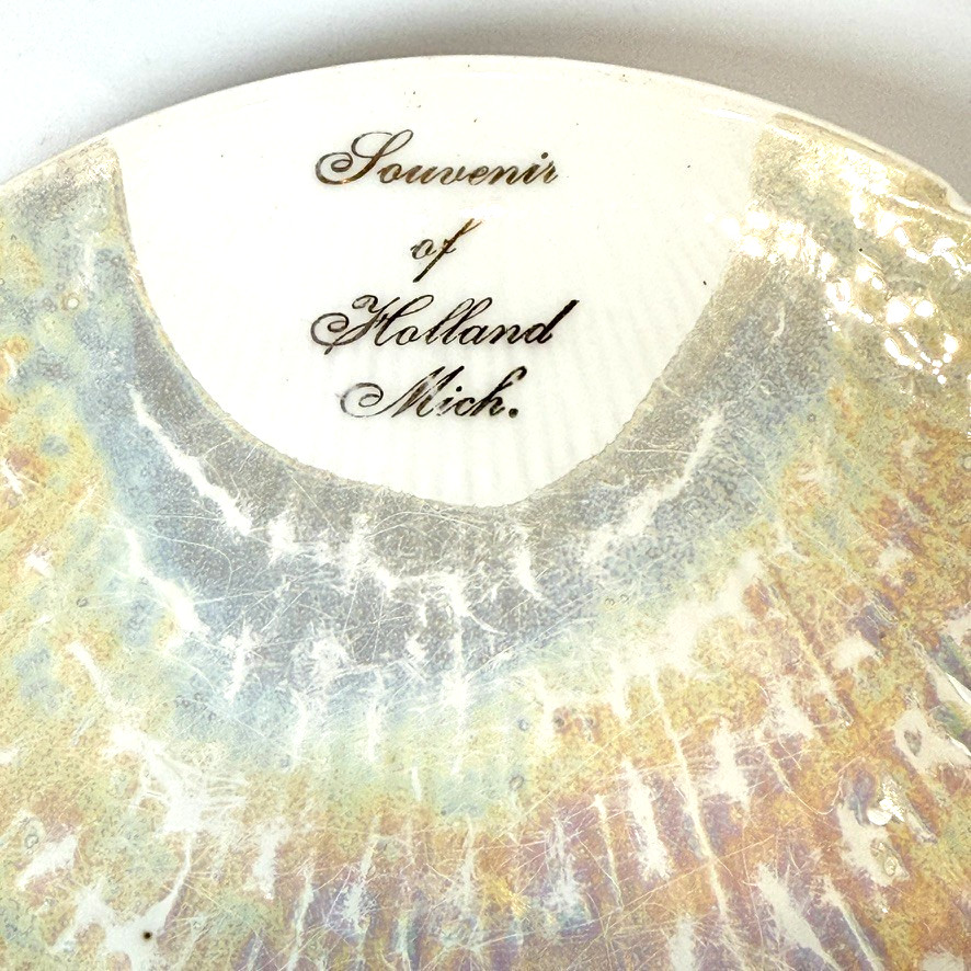 HOLLAND MI MICHIGAN Antique Souvenir China TRINKET DISH PLATE HOLLAND MI MICHIGAN Antique Souvenir China TRINKET DISH PLATE