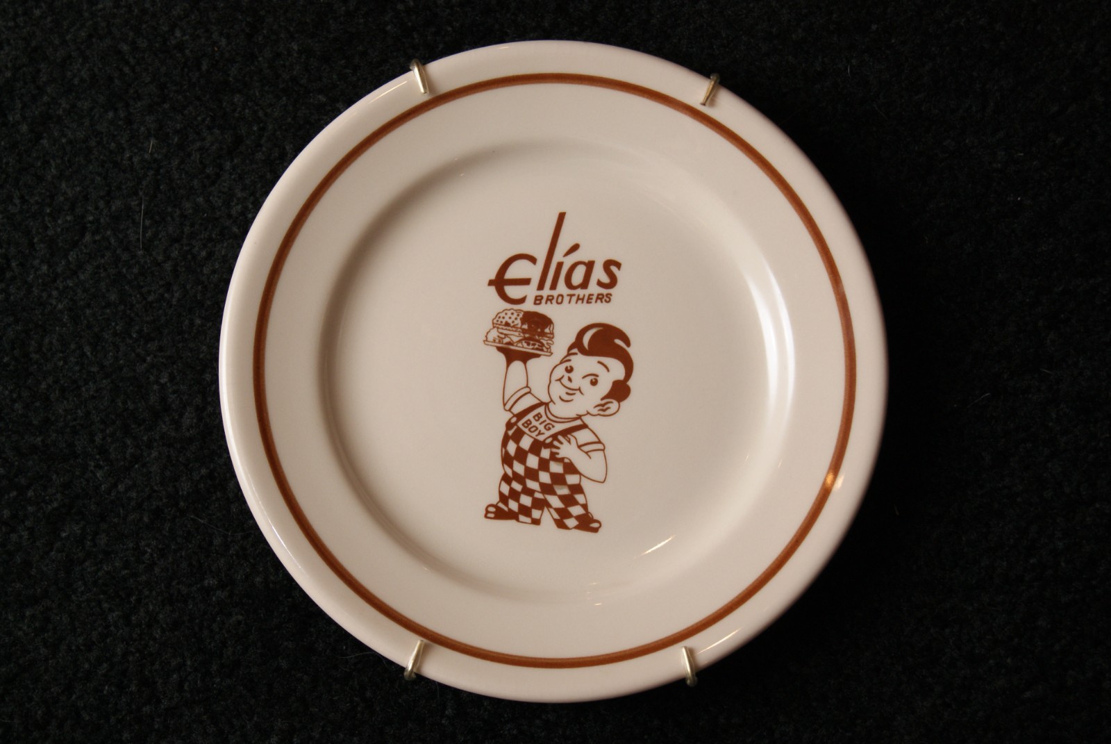 VTG Elias Brothers Big Boy Plate Sterling Vitrified China E. Liverpool Ohio 8.25 VTG Elias Brothers Big Boy Plate Sterling Vitrified China E. Liverpool Ohio 8.25