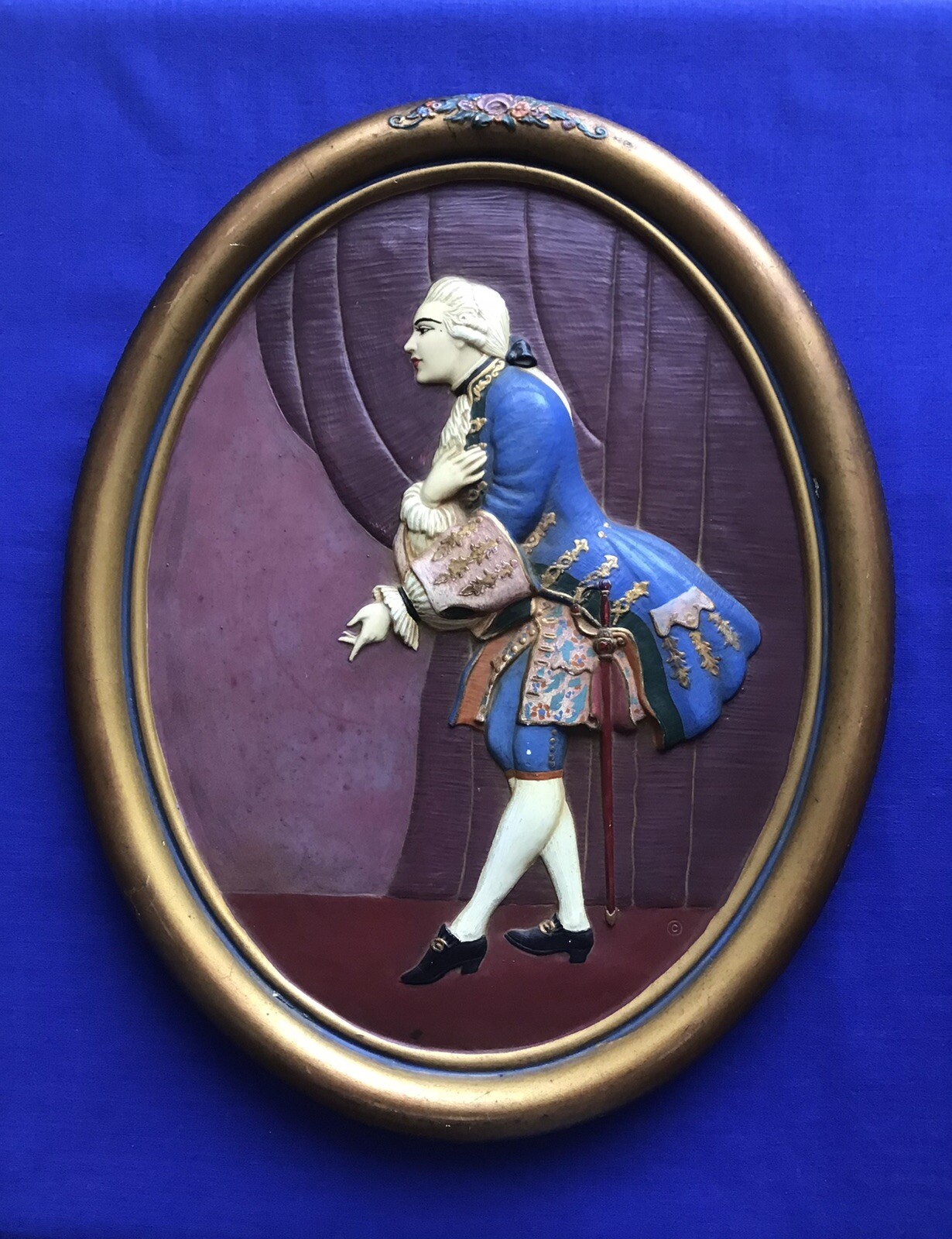1920’s KRAFTROK RICH-CRAFT STUDIOS CHALKWARE WALL PLAQUE of a 18th CENTURY MAN 1920’s KRAFTROK RICH-CRAFT STUDIOS CHALKWARE WALL PLAQUE of a 18th CENTURY MAN