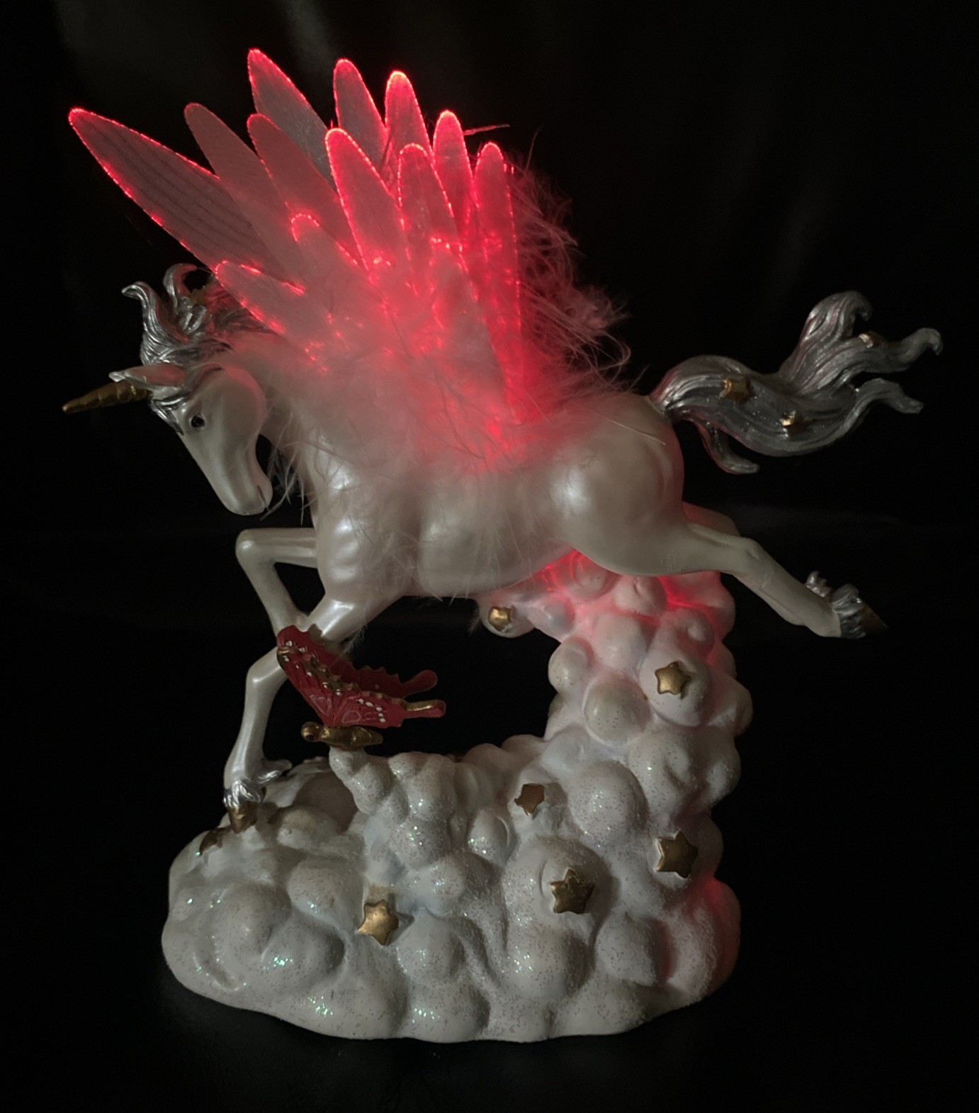 Vintage Hamilton Collection Pegasus Wings of Majesty Lighted Wings Figure 