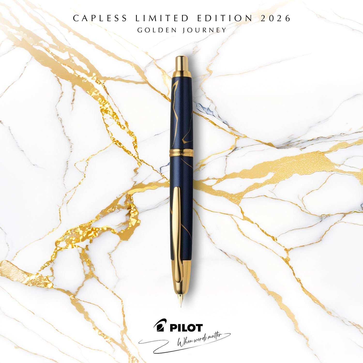 PILOT Capless Vanishing Point Golden Journey 2026 Limited Edition 18K F Nib