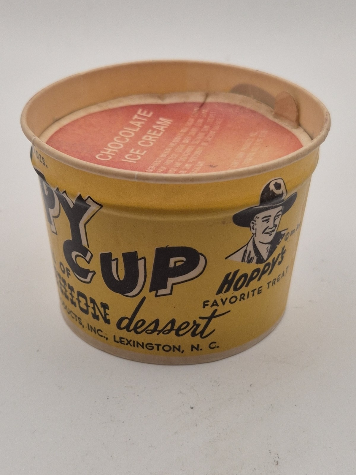 1960's Coble Dairy Lexington NC Hopalong Cassidy 5oz Ice Cream Hoppy Cup 1960's Coble Dairy Lexington NC Hopalong Cassidy 5oz Ice Cream Hoppy Cup