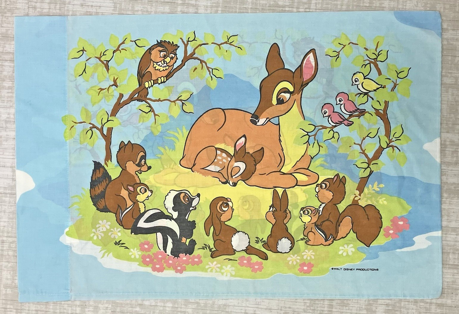 Vintage Disney Bambi Twin Sheet Set Fitted Sheet Flat Sheet & 1 Pillowcase READ Vintage Disney Bambi Twin Sheet Set Fitted Sheet Flat Sheet & 1 Pillowcase READ