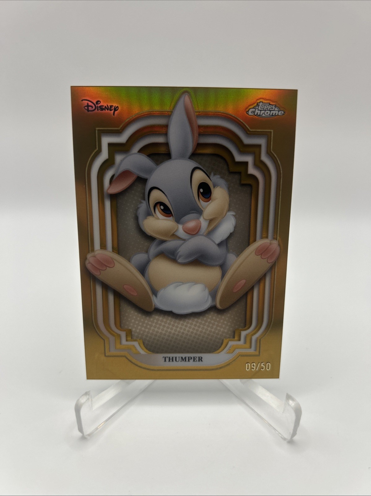 2024 Topps Chrome Disney - Thumper #16 Gold Refractor #09/50 Bambi 2024 Topps Chrome Disney - Thumper #16 Gold Refractor #09/50 Bambi