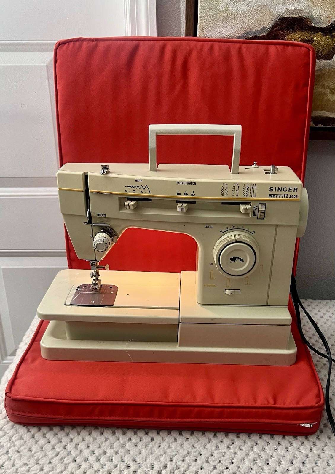 Singer Merritt 4525 Free Arm Sewing Machine w/ Foot Pedal & Case - Vintage WORKS Singer Merritt 4525 Free Arm Sewing Machine w/ Foot Pedal & Case - Vintage WORKS